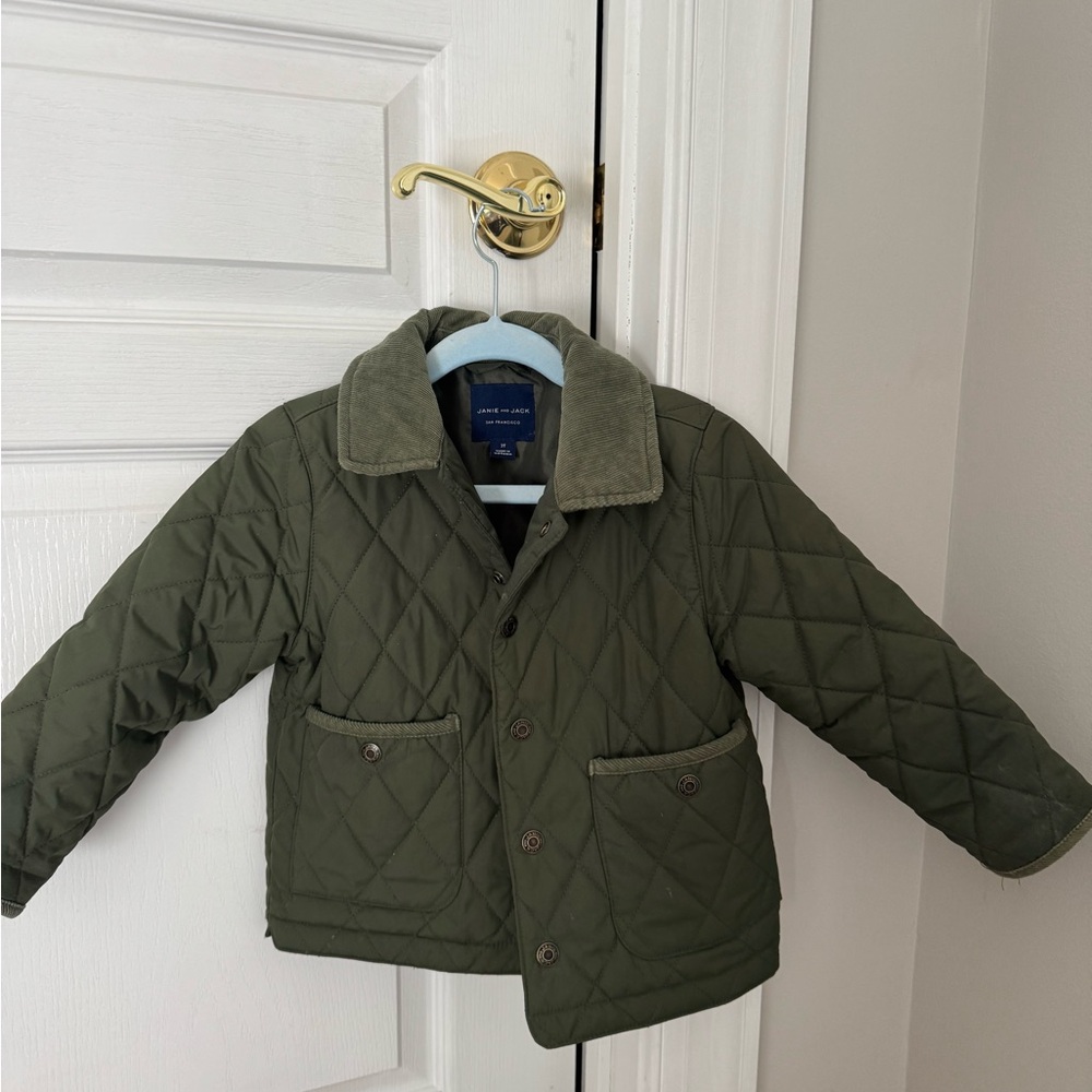 Janie and Jack Olive Quilted Puffer Jacket 2T Boys